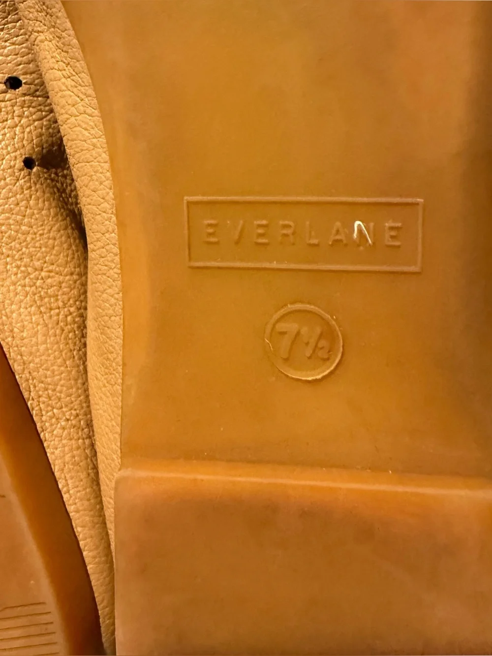 Everlane The Day Glove Narrow Fit Women’s Tan Leather Slip-On Ballet Flats
